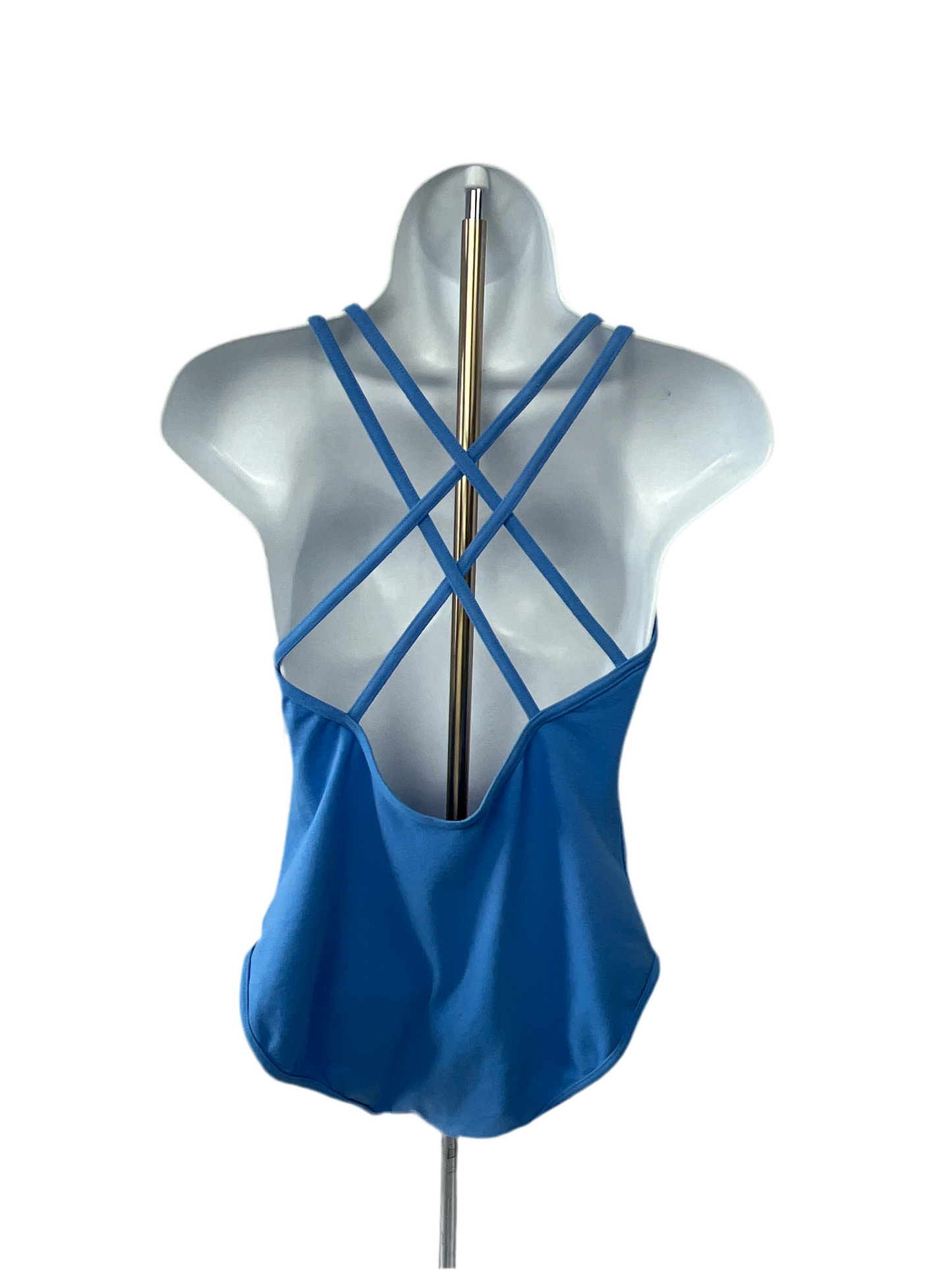 Bloch Double Strap Sky Blue Camisole Leotard Ladies Large #L7490