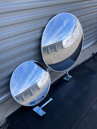 Security Round Convex Acrylic Mirror, 18" & 26" Dia., 160° Viewing Angle