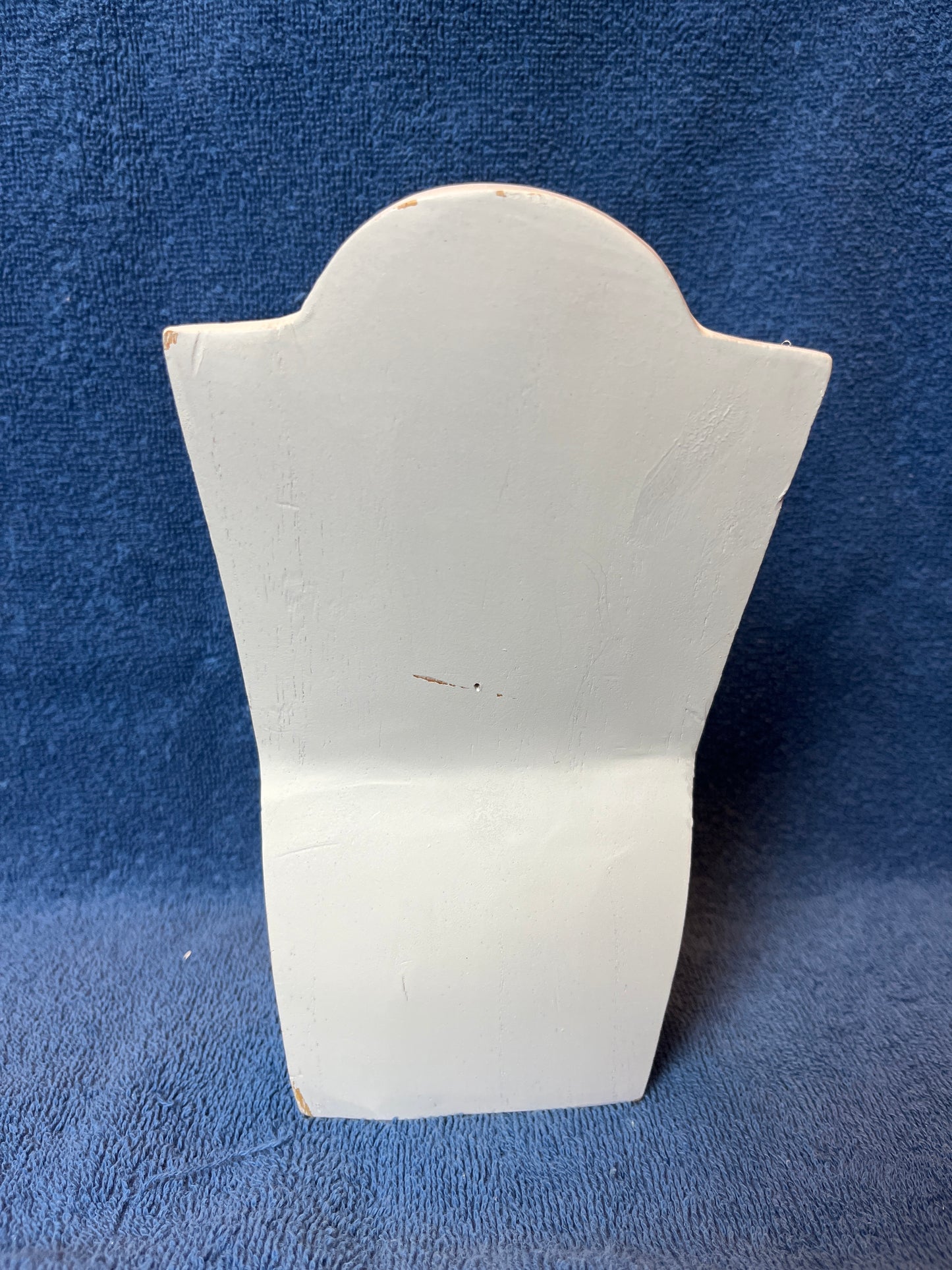 Necklace Jewelry Display Bust- Wood White Oval Neck 8"