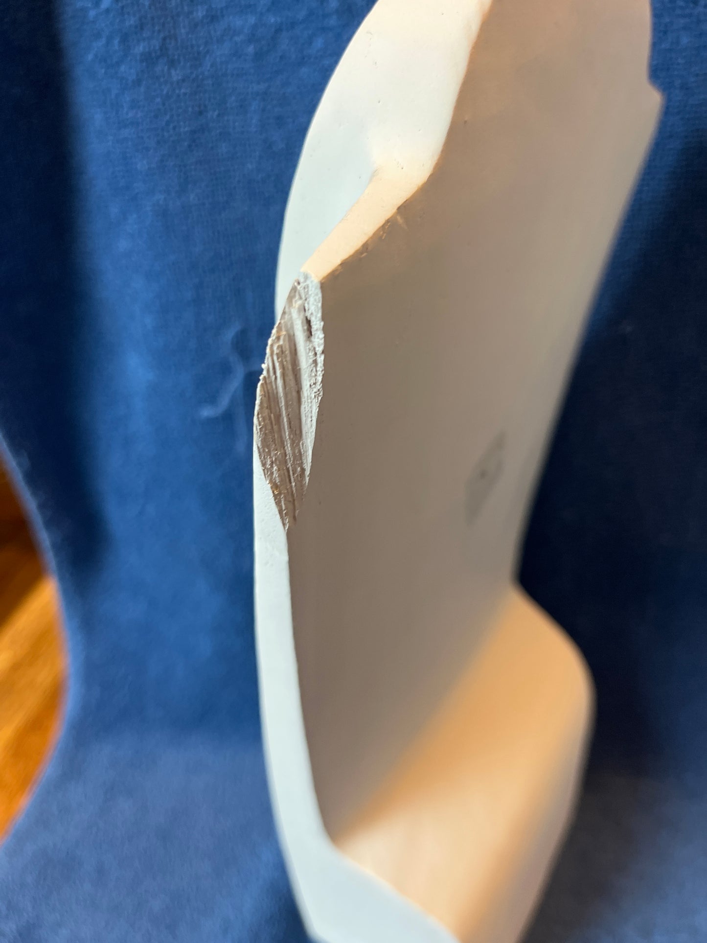 Necklace Jewelry Display Bust- Wood White Oval Neck 12"