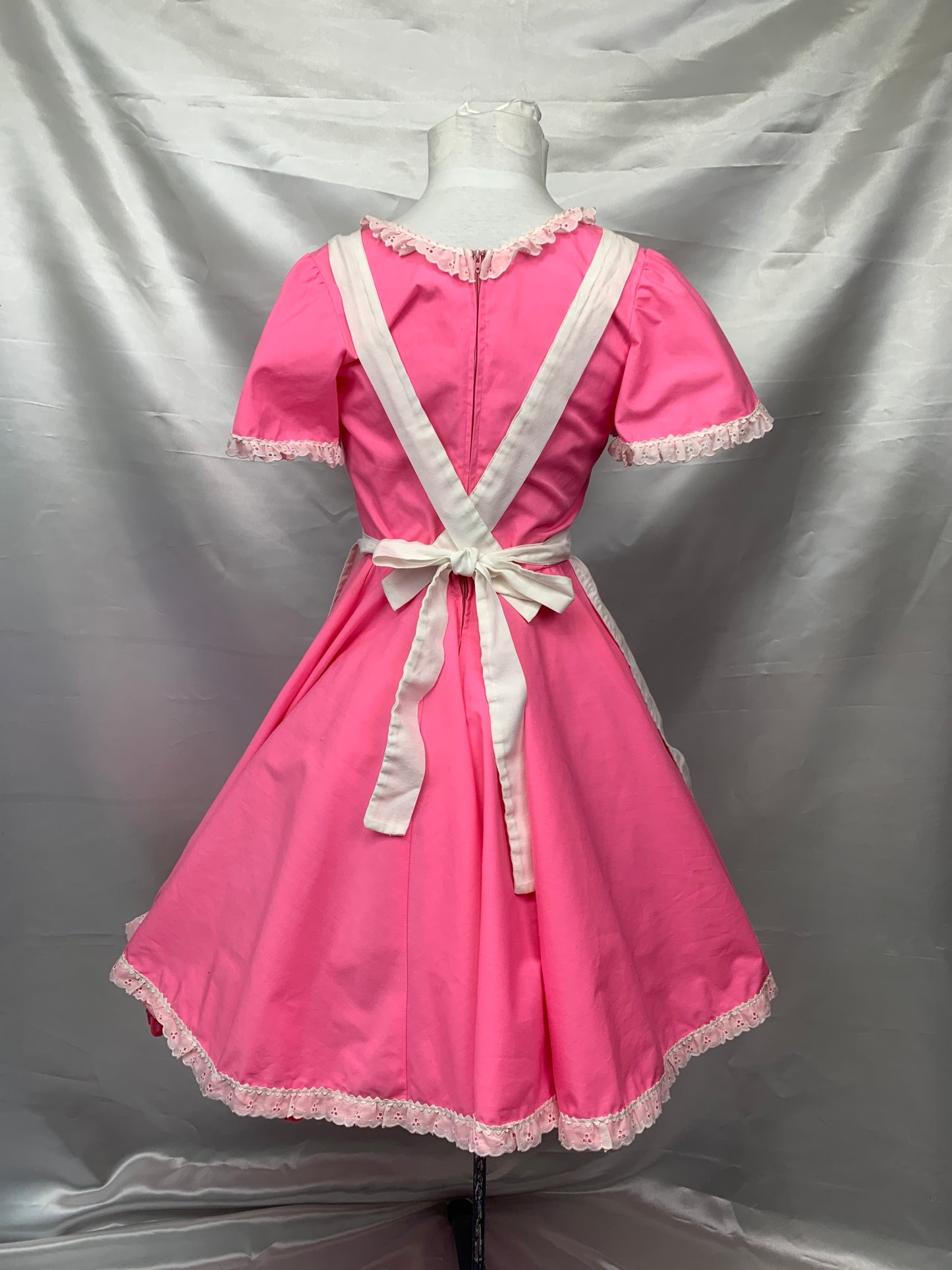 Little Bo Peep, Square Dance Dress Pink Ladies XS / Child XLG Preowned