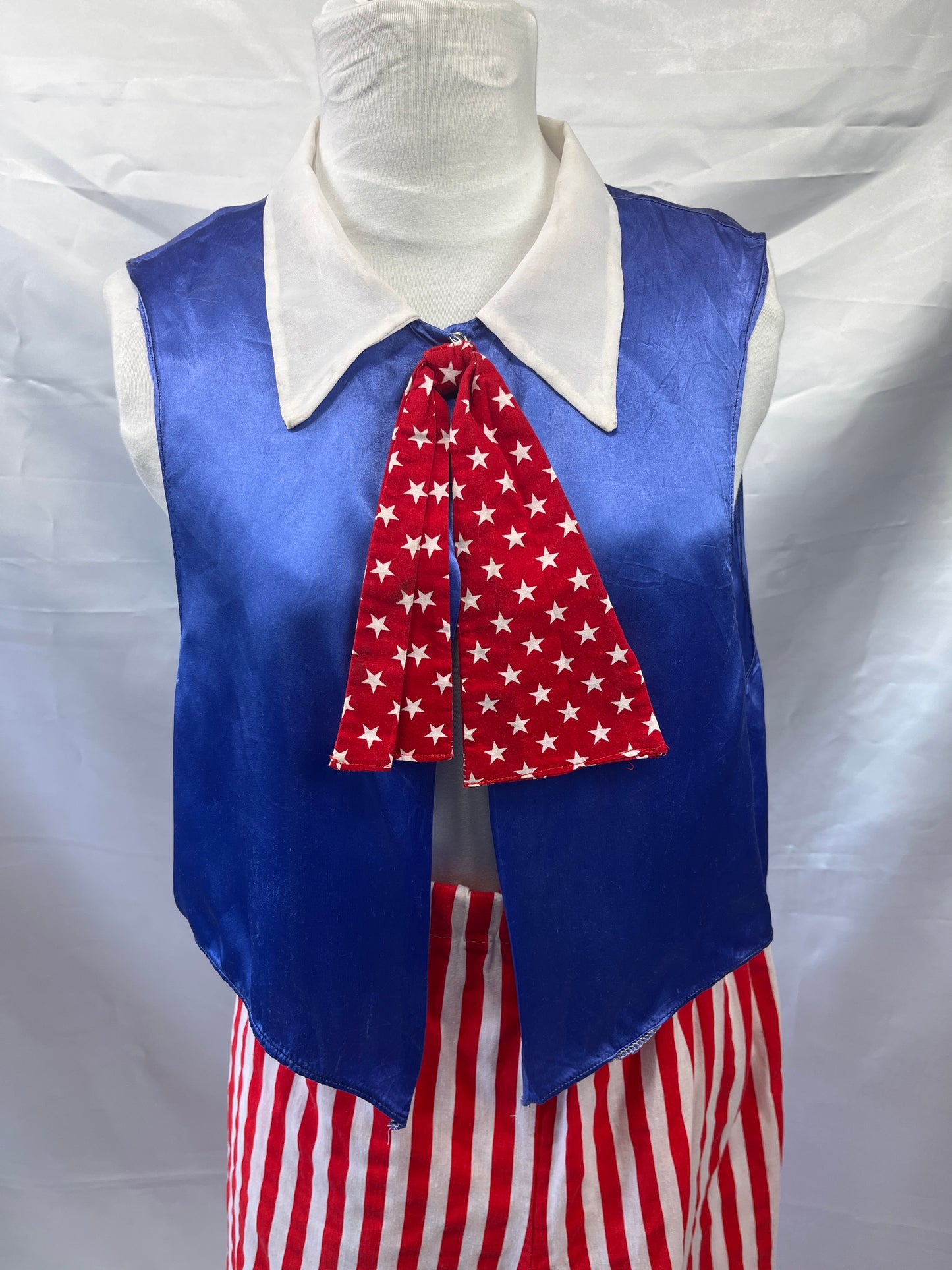 Uncle Sam Patriotic Vest & Pants Adult Costume STD - Preowned