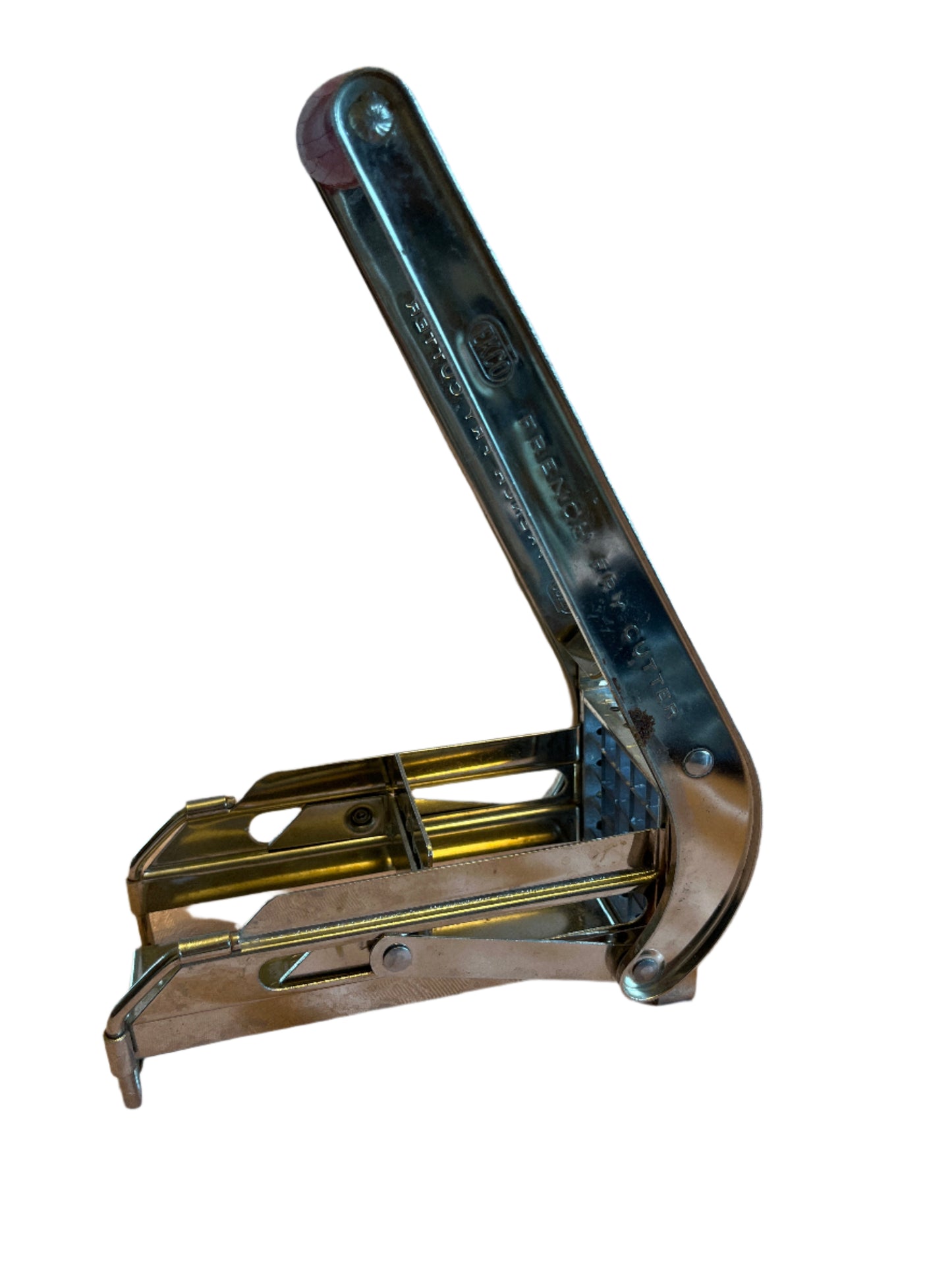 Vintage Ekco French Fry Cutter w/Red Wood Handle