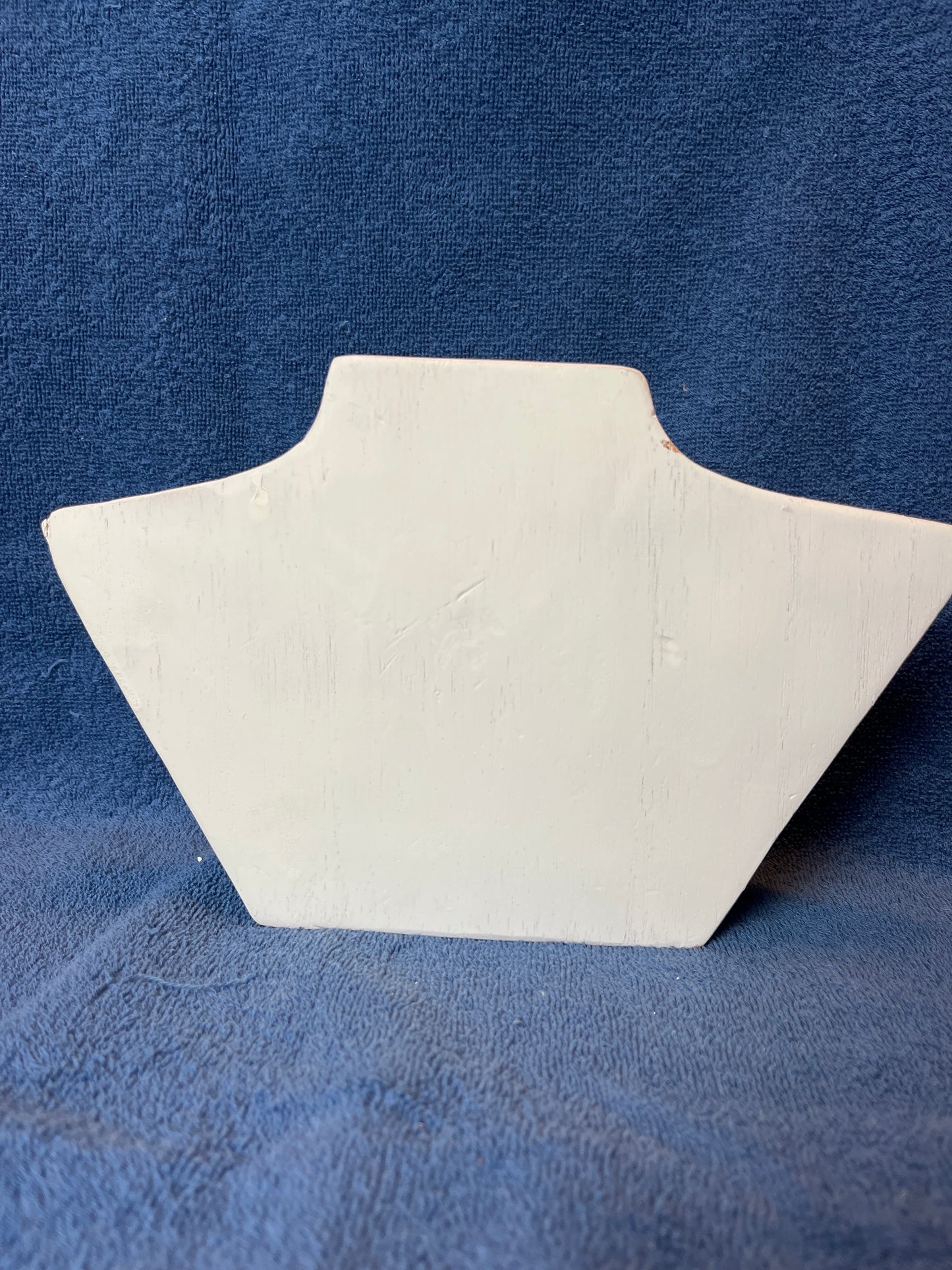 Necklace Jewelry Display Bust Wood White 6.5”