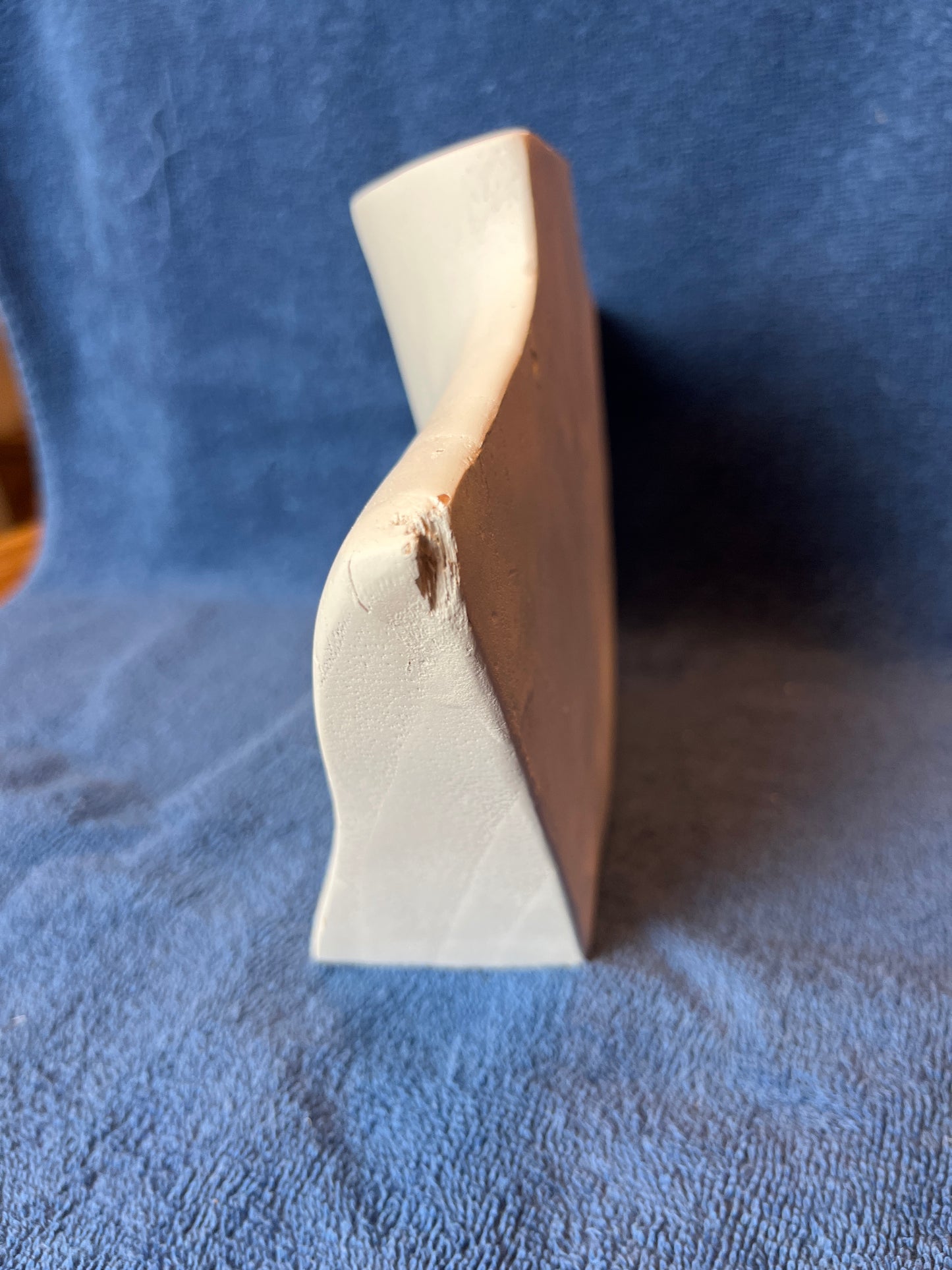 Necklace Jewelry Display Bust Wood White 6.5”