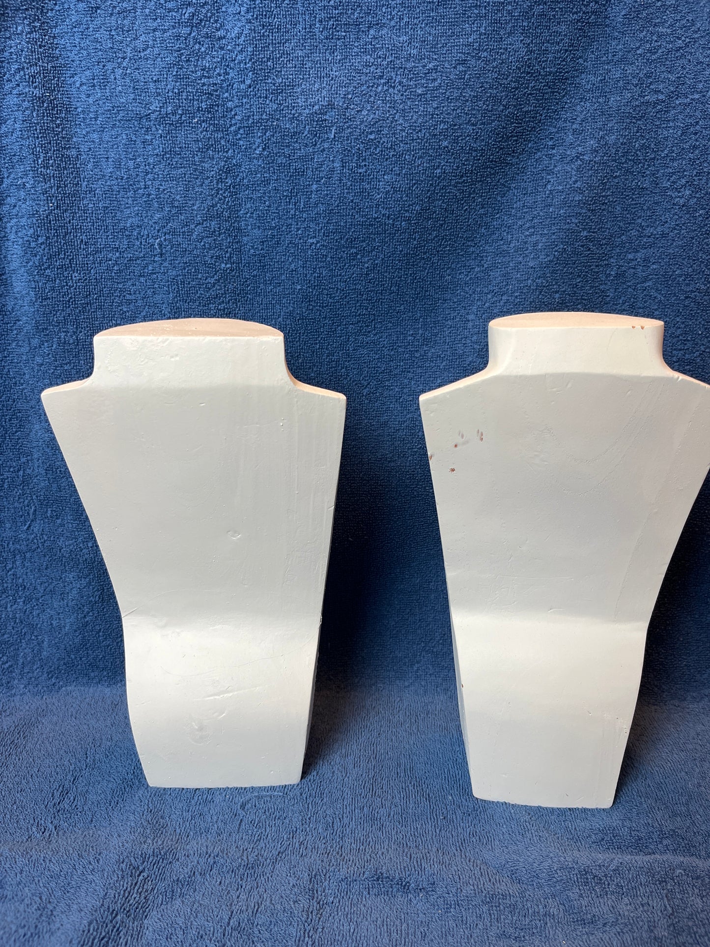 Necklace Jewelry Display Bust- 10" Wood White