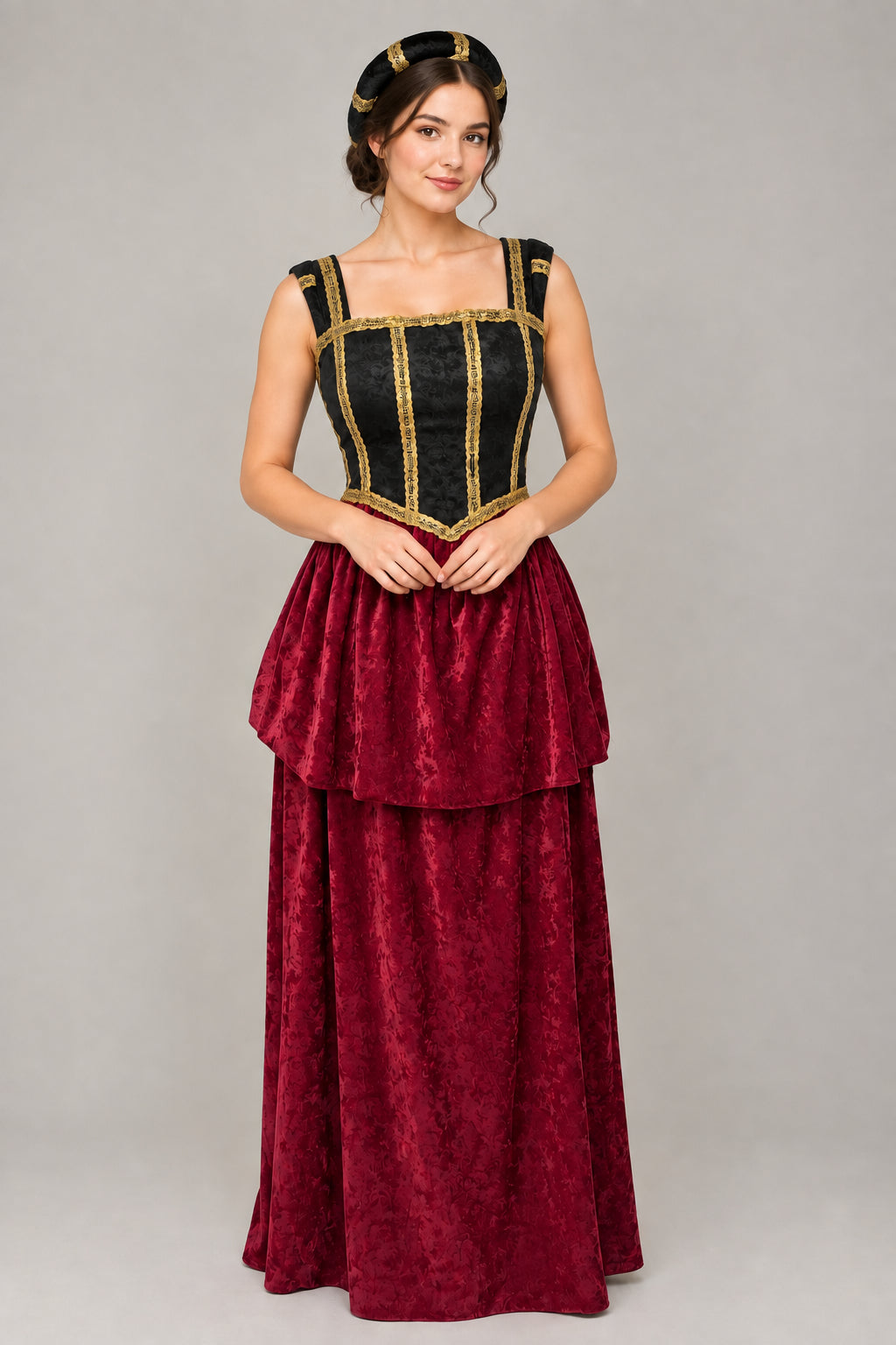 Renaissance Costume Women's Burgundy, Black Large - XLG preowned