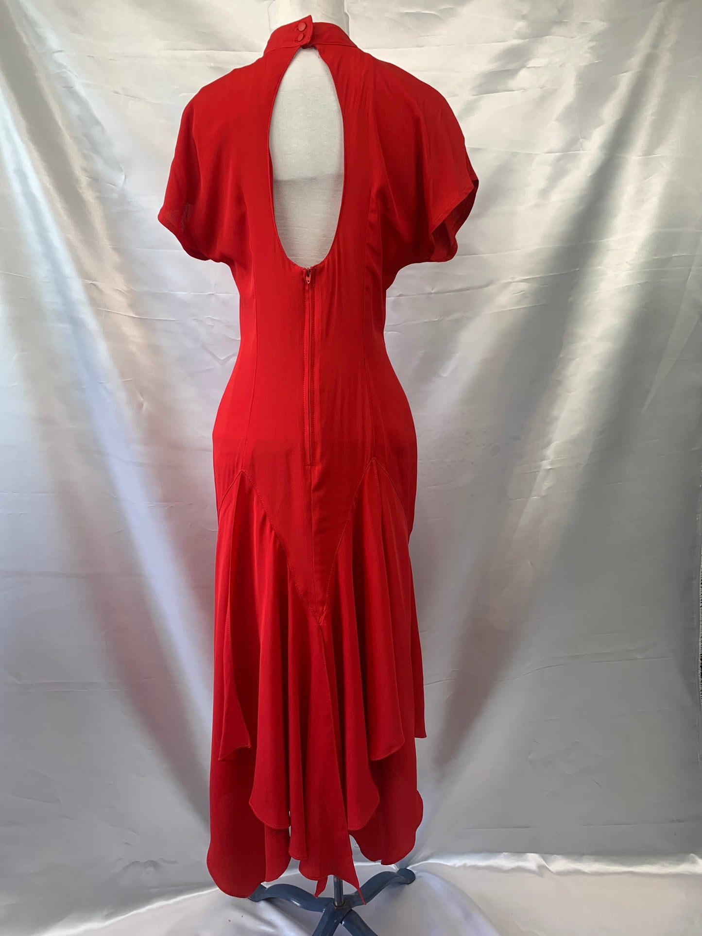 Phoebe Couture Dress, Red, Small  Women's Vintage