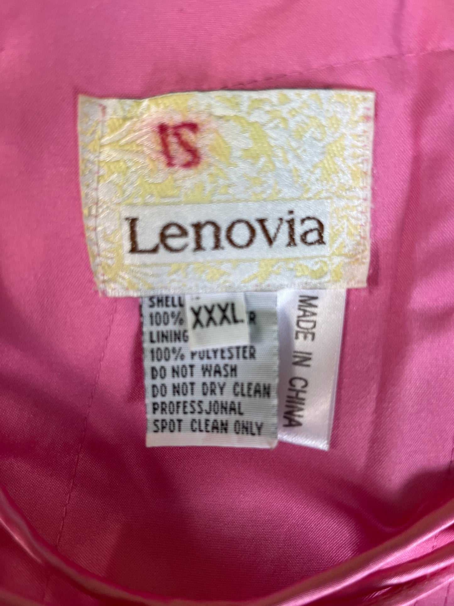 Beaded Pink Prom Dress Ball Gown Spaghetti Strap Women's Size 3XL