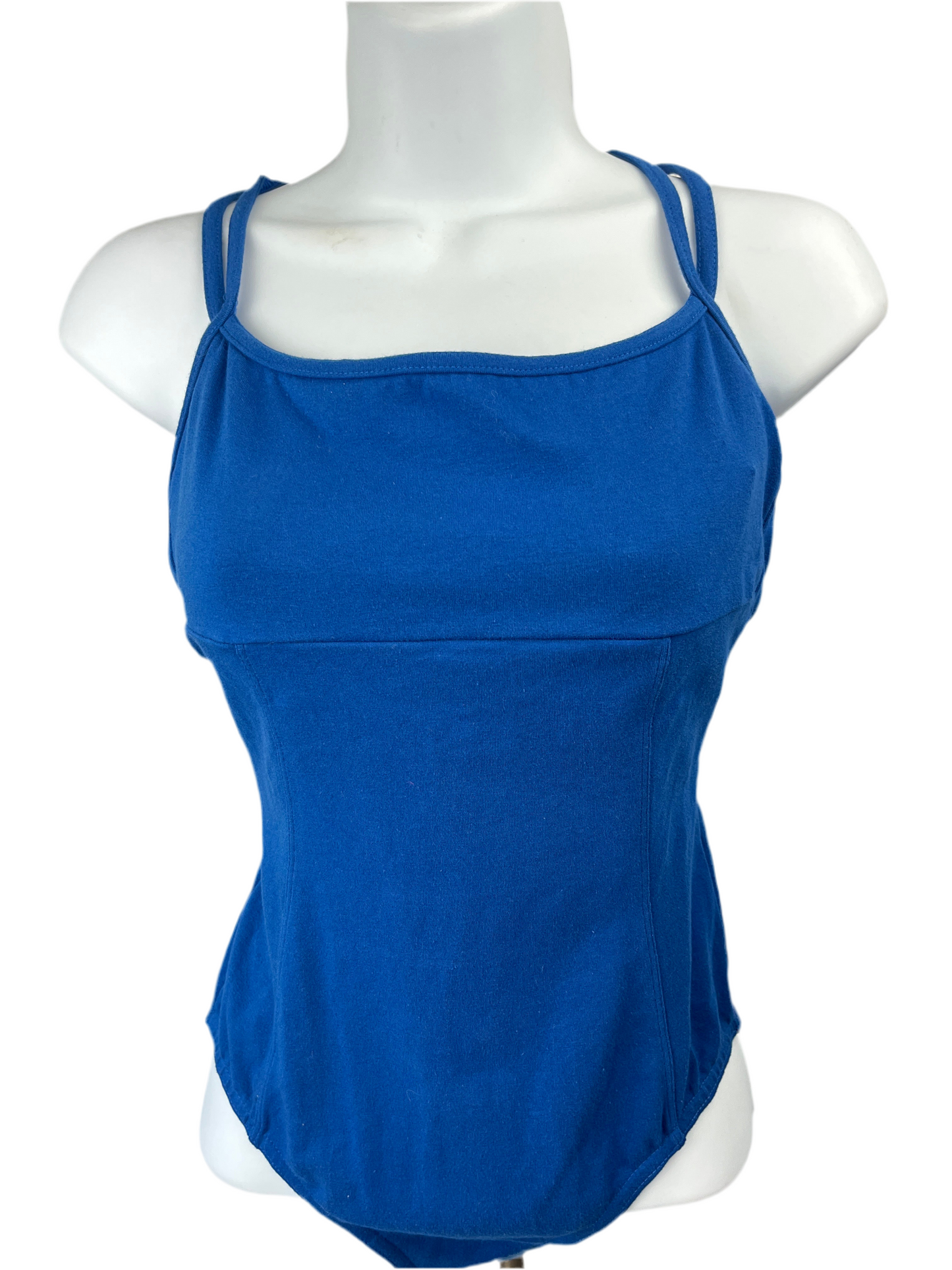 Bloch Double Strap Blue Camisole Leotard Ladies Small #L3617