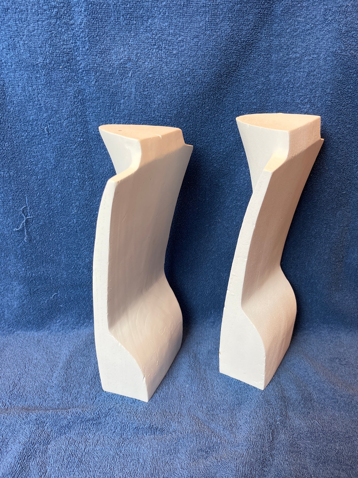 Necklace JewelryDisplay  Bust- Wood White 12”