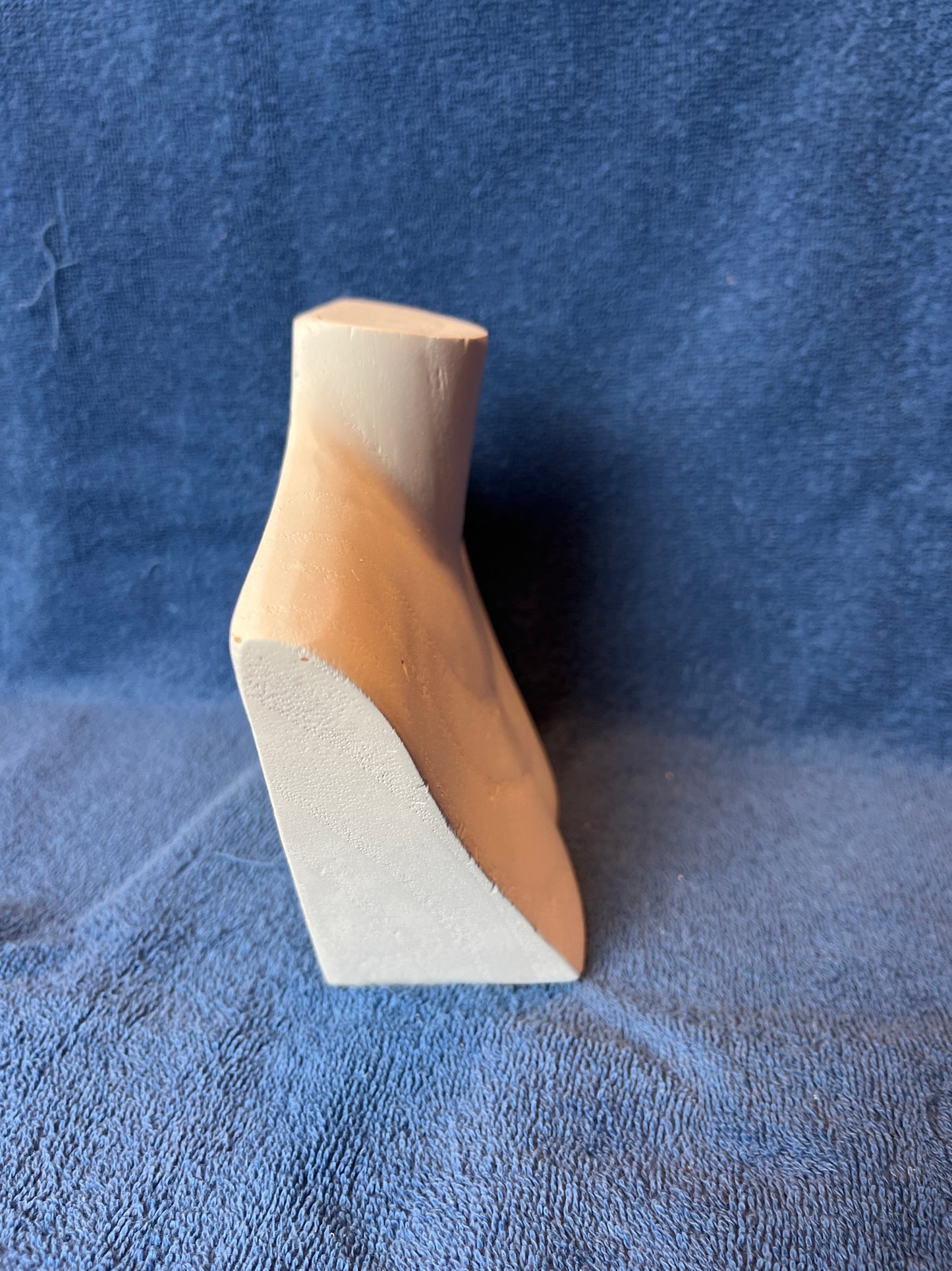 Necklace Jewelry Display Bust Wood White 6.5”