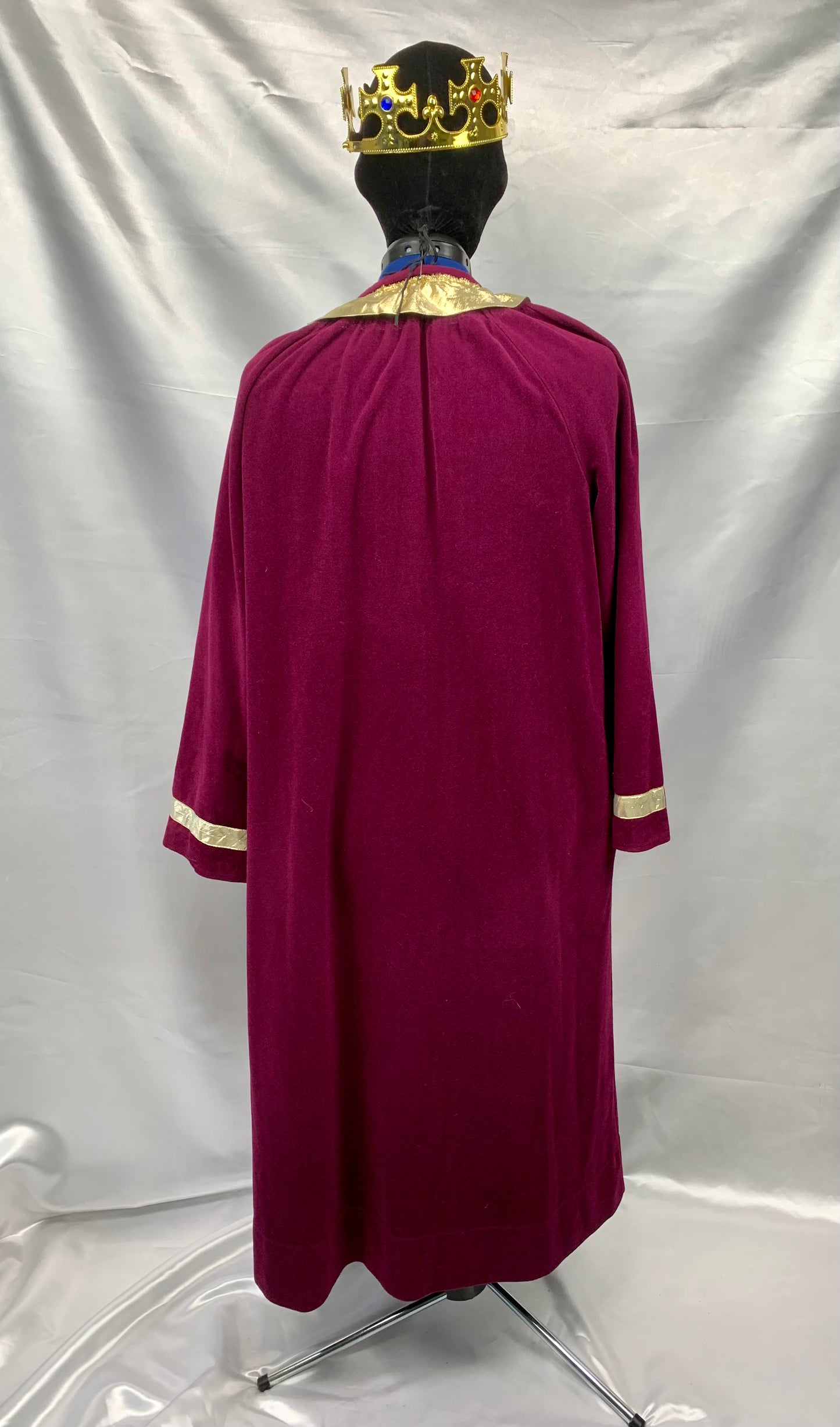 Burgundy Wizard/Jester King, Wiseman Gown - One Size Adult Costume