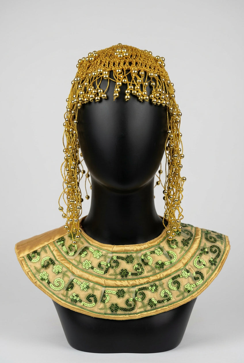 Egyptian  Queen Woman XLG Costume  with Headpiece – Preowned
