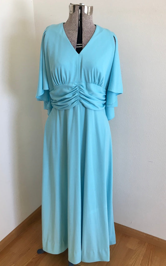 Vintage 60’s/70’s Women Blue Dress Full Length