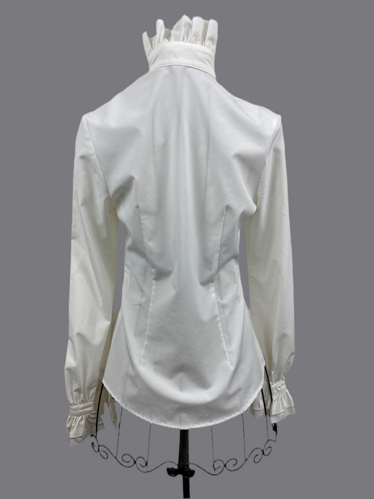 Women's Cream Victorian Steampunk Blouse Ladies XSmall