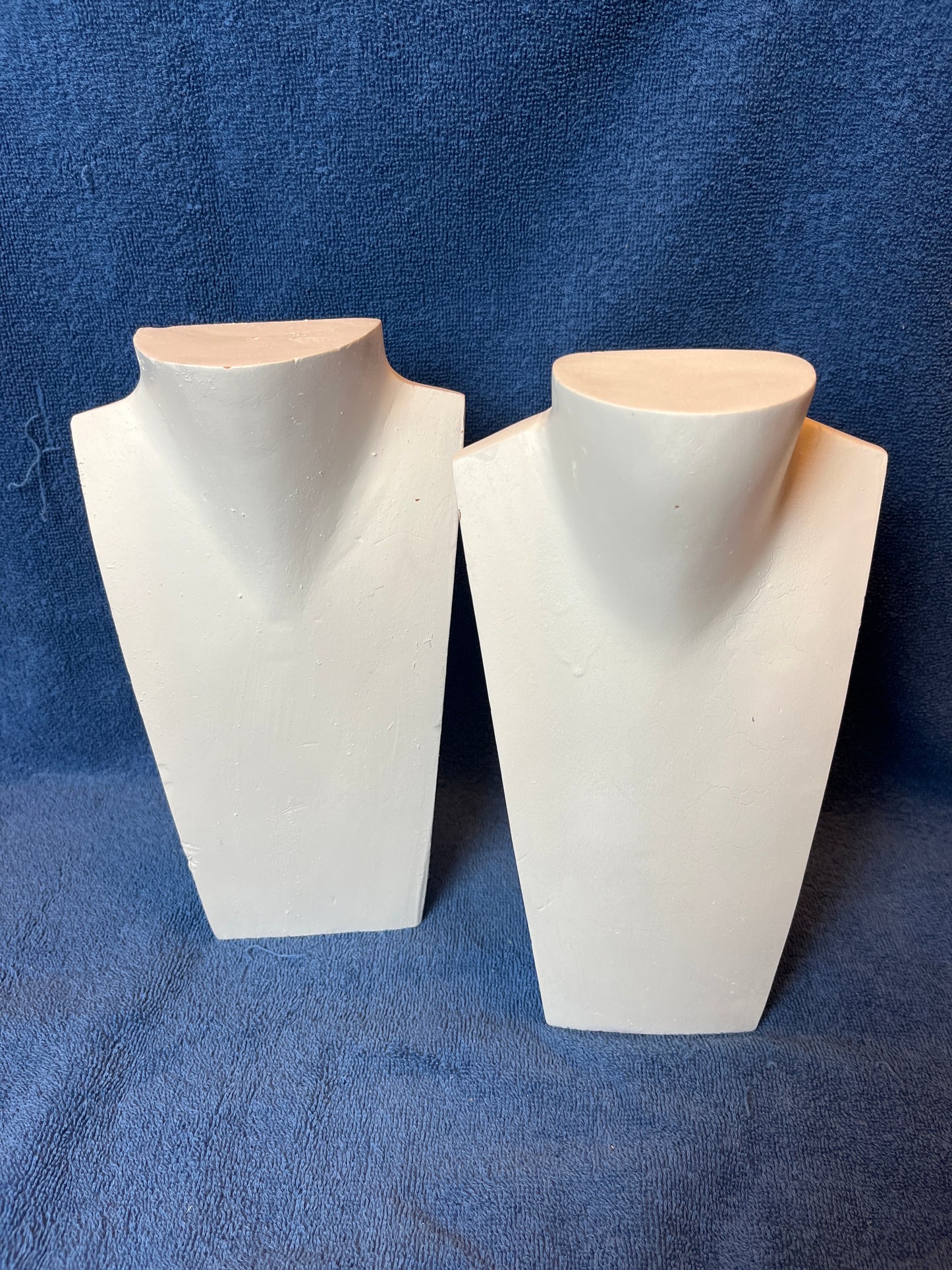 Necklace Jewelry Display Bust- 10" Wood White