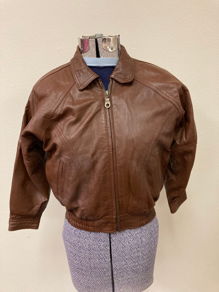 Vintage Leather 80's Brown Size 6 - 8 Ladies