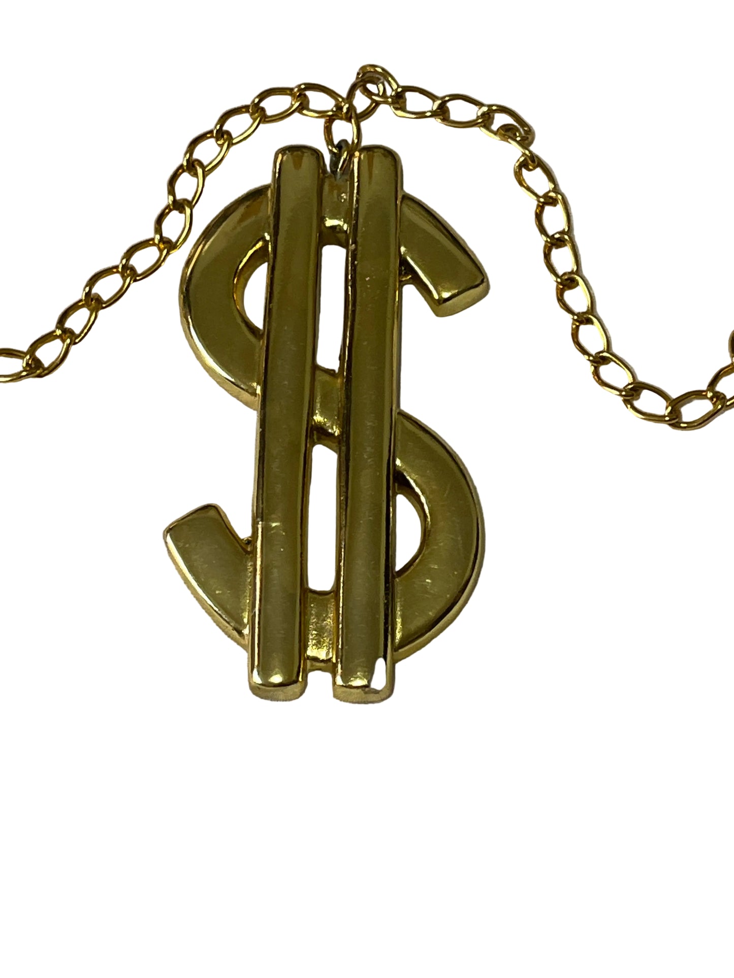 Men's Gold Dollar $$ Sign Pimp Necklace