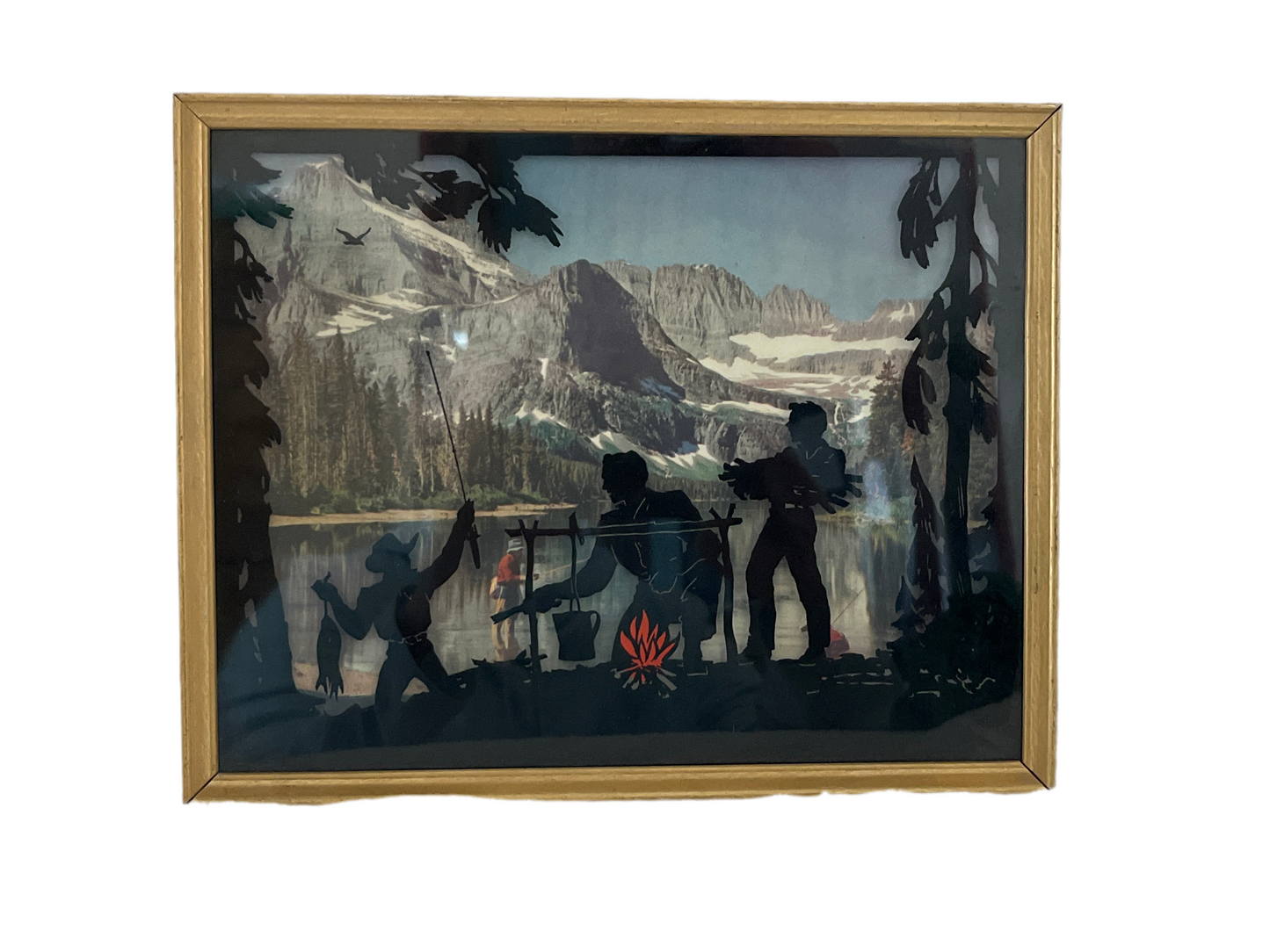 Vintage silhouette framed print