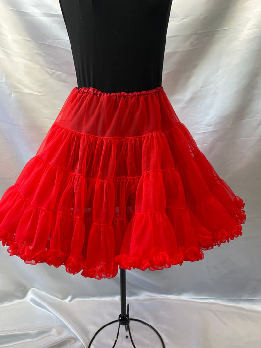 Vintage Petticoat Rockabilly Red XS - Small Skirt Preowned Child, Ladies