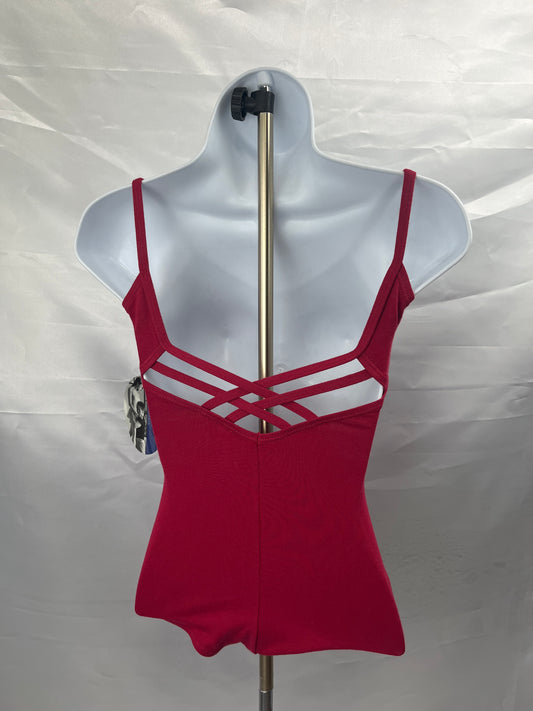 Capezio V-Neck Camisole Red Ballet Ladies X-Small Leotard #9108