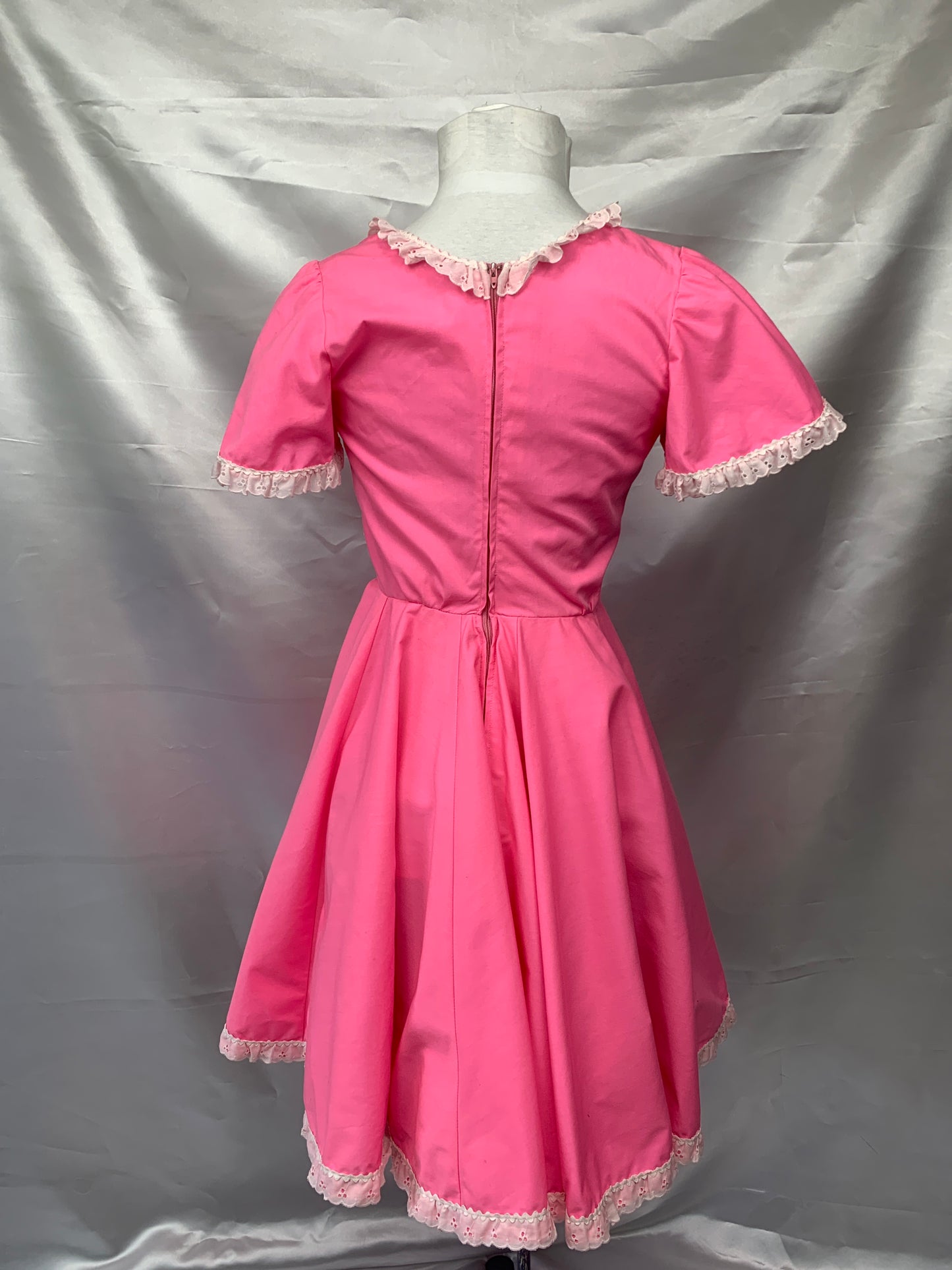 Little Bo Peep, Square Dance Dress Pink Ladies XS / Child XLG Preowned