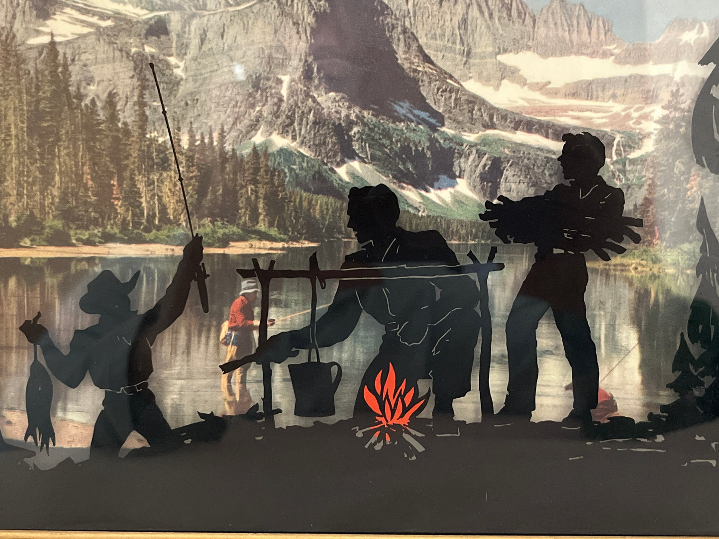 Vintage silhouette framed print