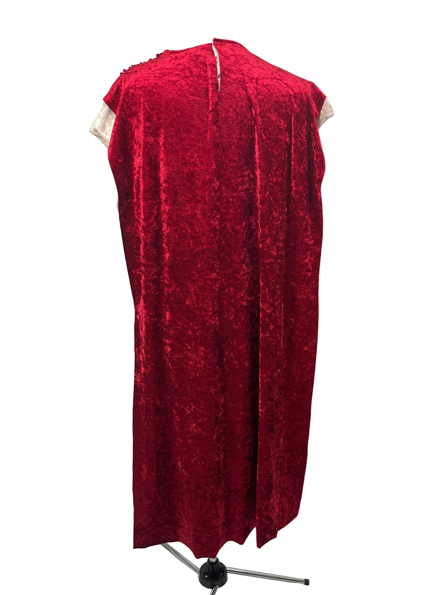 Roman Senator Men Size OS Red Cape Velvet Costume Preowned