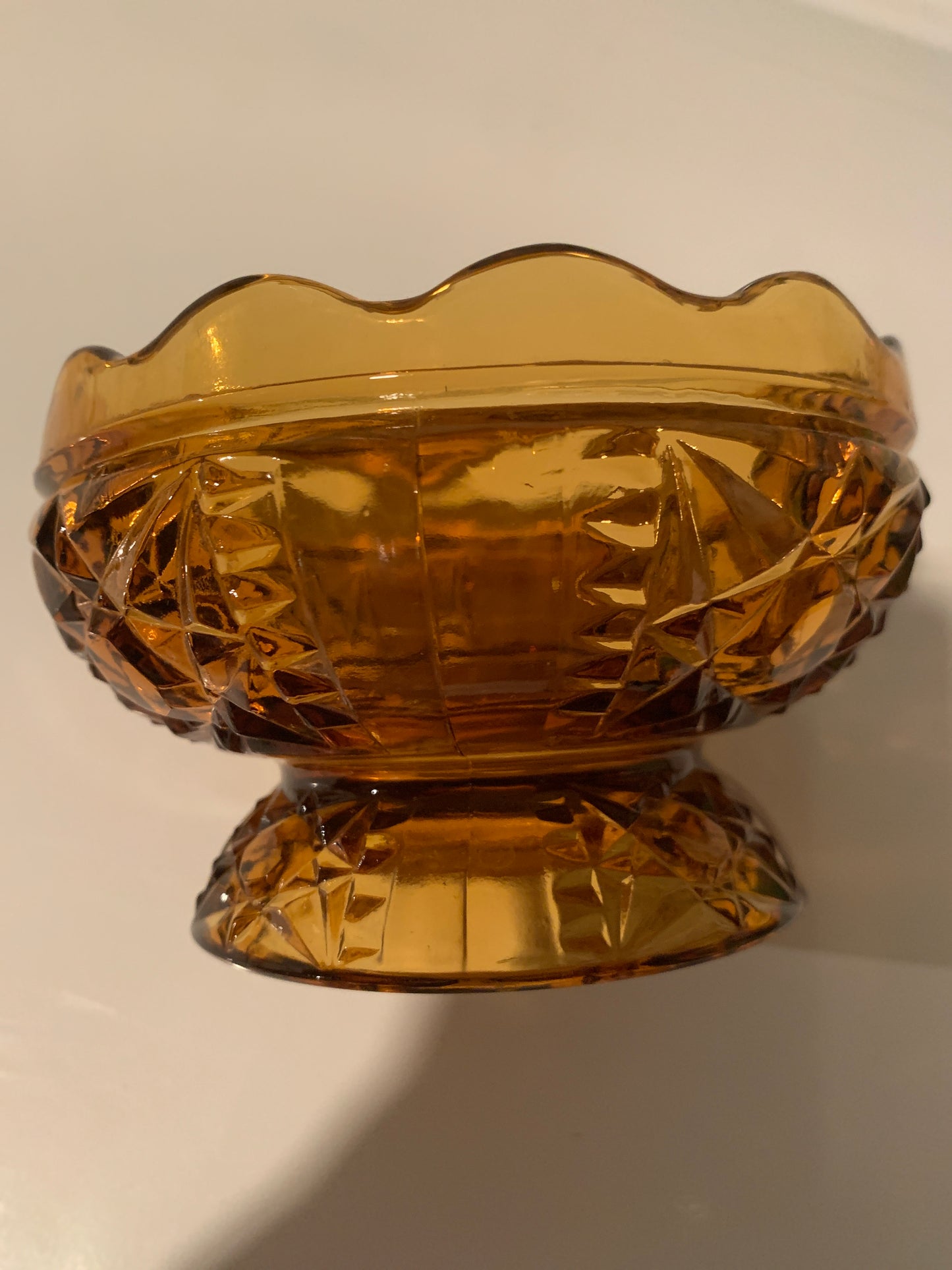Vintage Amber Indiana Glass Candy Dish