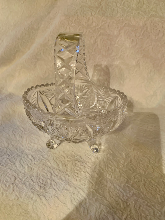 Crystal Vintage Bowl Small Sawtooth Basket