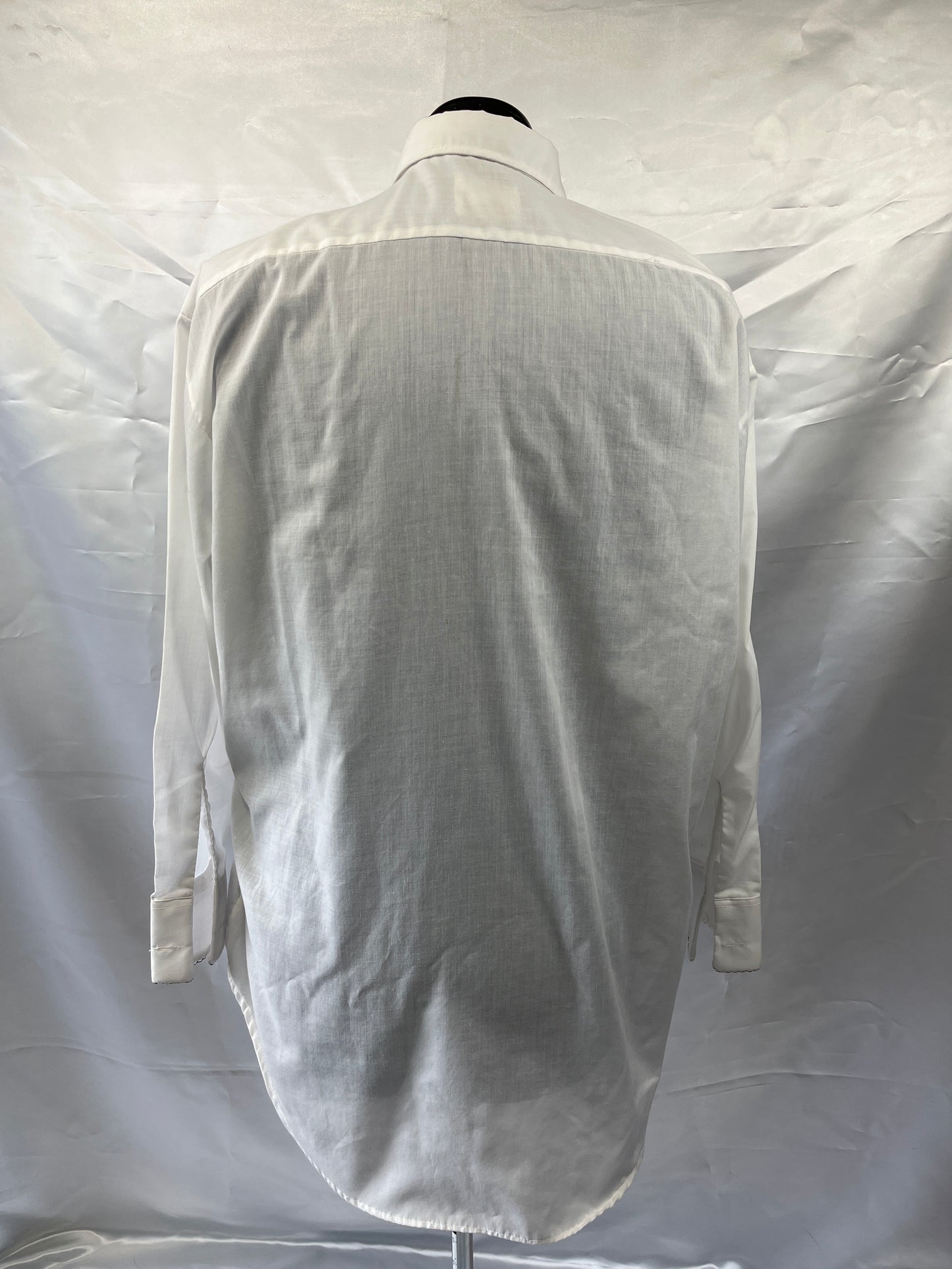 Vintage Tuxedo Shirt -Ruffled Front Men's White 17 1/2" x 33" -Preowned