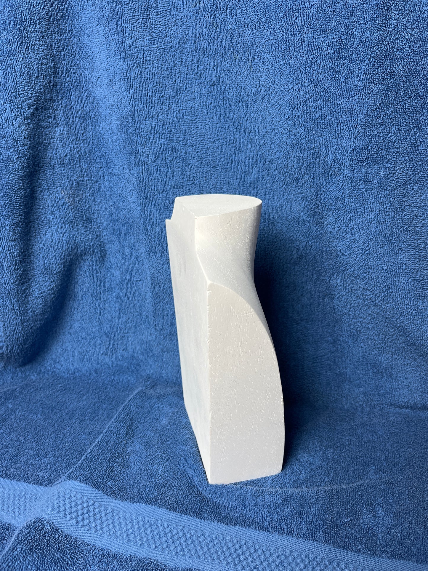 Necklace Jewelry Bust - 9.5" Wood White