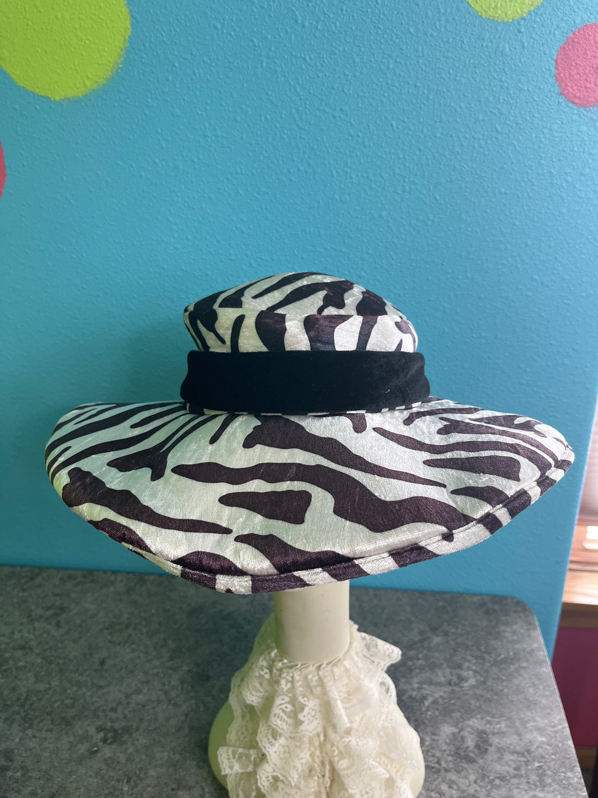 Pimp Hat Zebra Print Adult Ladies