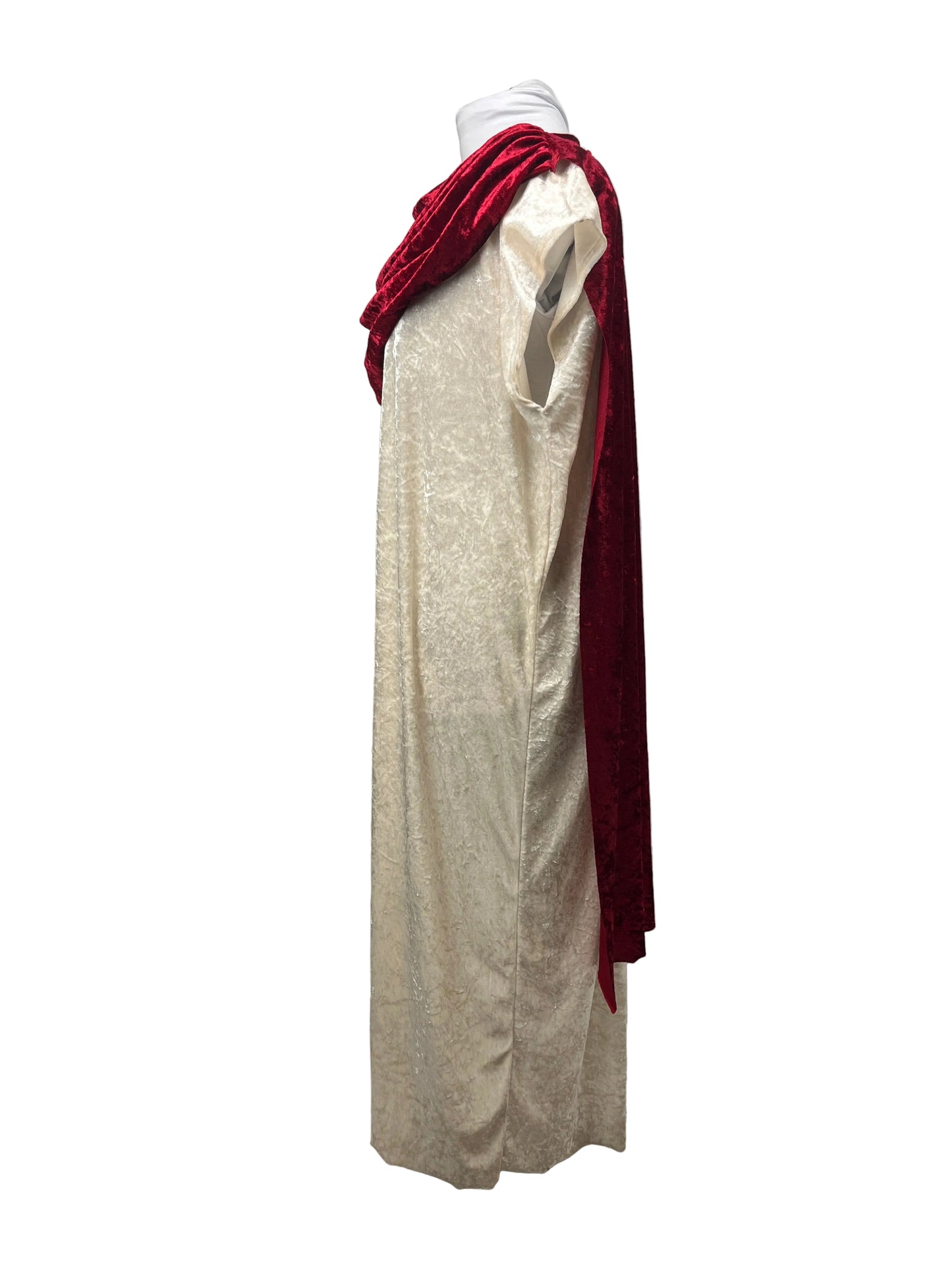 Roman Senator Men Size OS Velvet Drape Costume Preowned