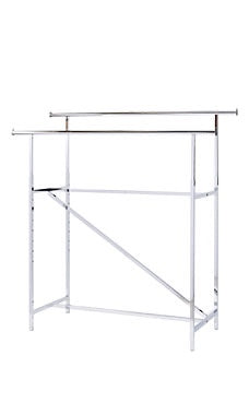 Double Wide Clothing Heavy Duty Silver Clothing Racks Display