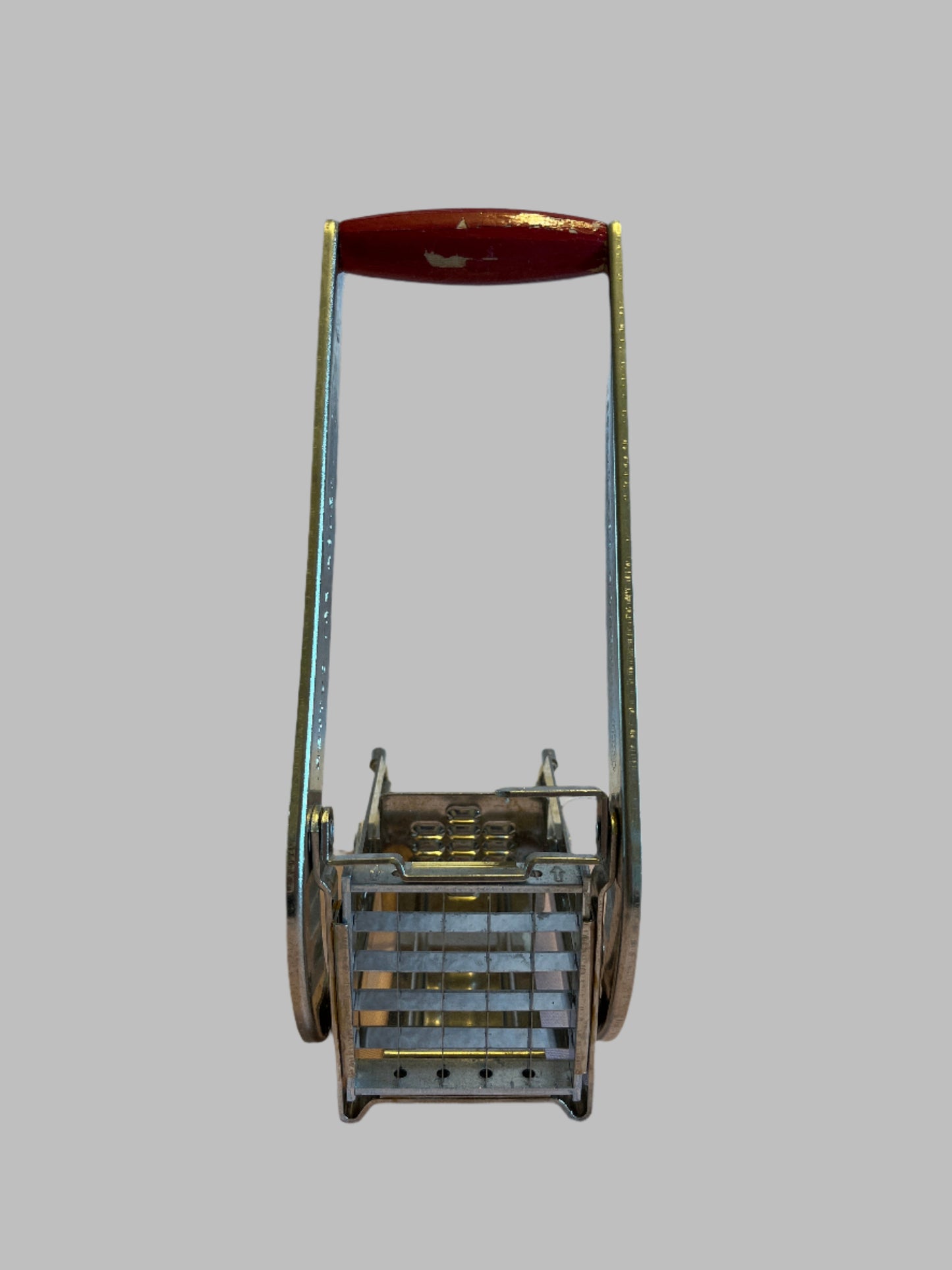 Vintage Ekco French Fry Cutter w/Red Wood Handle