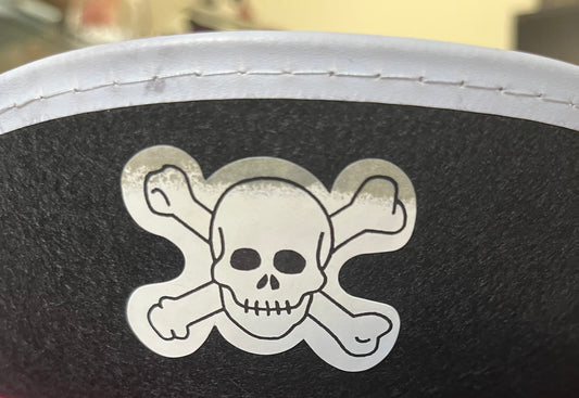 Pirate Skull and Crossbones Costume Hat, Black, Child
