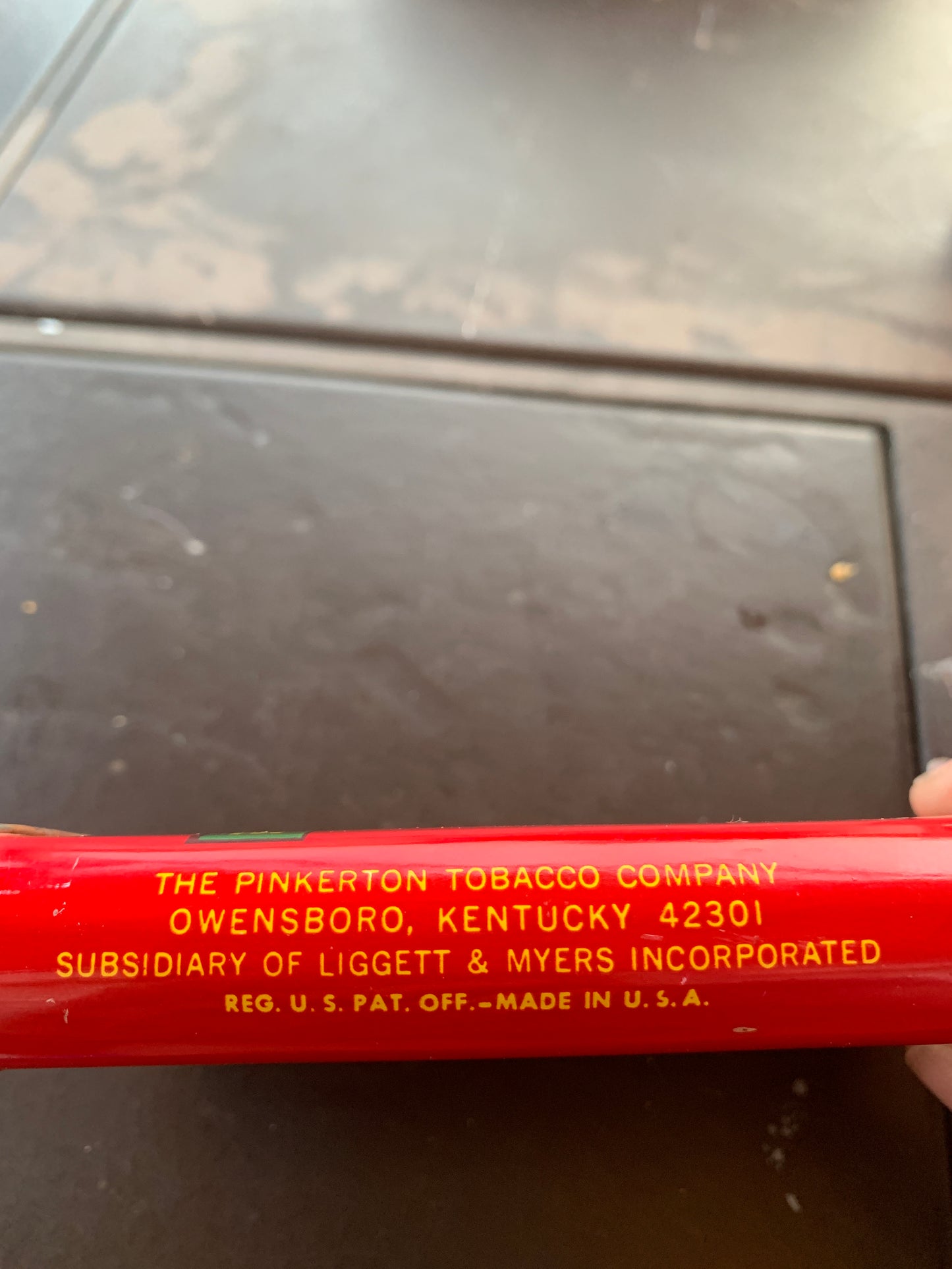 Velvet  Crimp Cut Tobacco Tin  Vintage Collectible