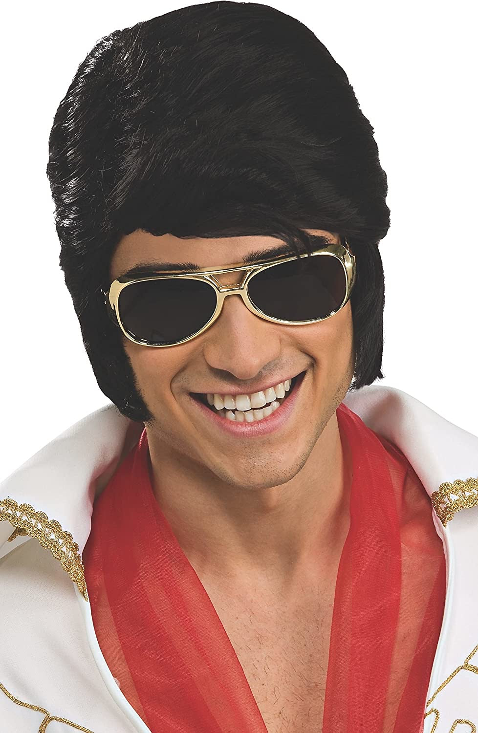 Elvis Men's Black & Gold Large Adult Costume