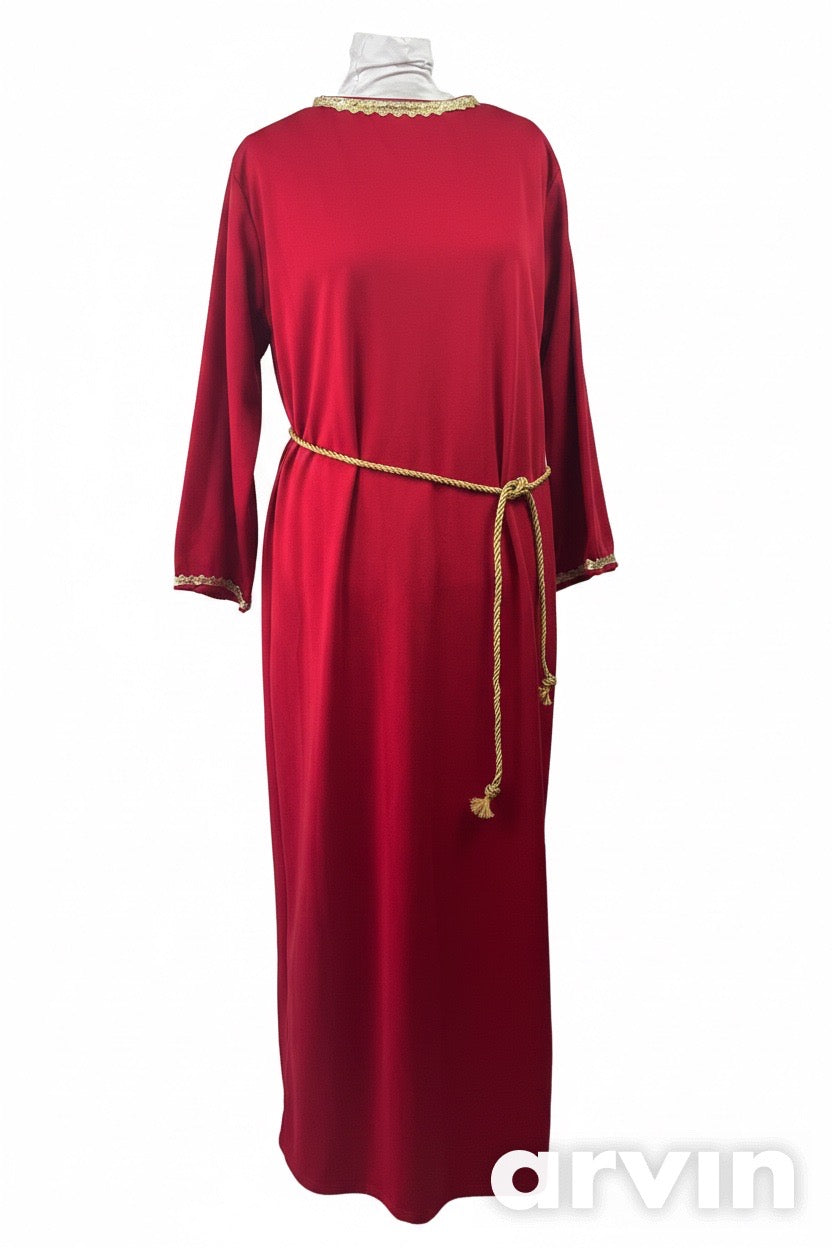 Roman Renaissance Red Tunic Caftan Dress XLG  Costume Preowned