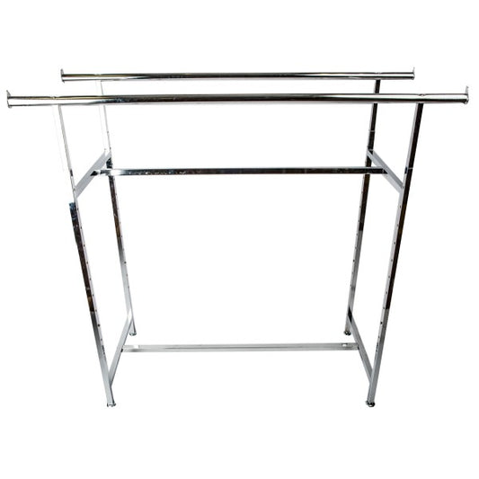 Double Wide Clothing Heavy Duty Silver Clothing Racks Display