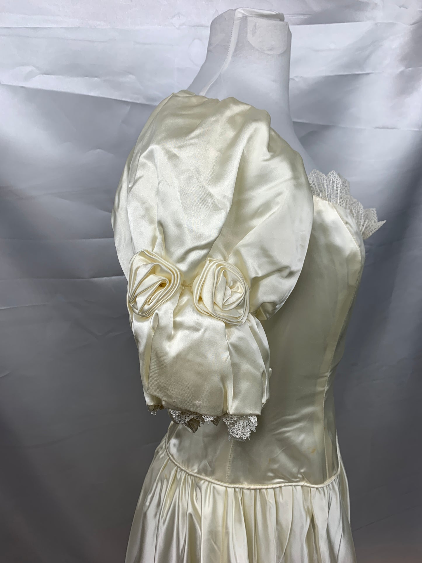 1980's Off White Prom / Wedding Dress Vintage Women's XS/Small