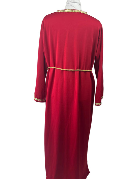 Roman Renaissance Red Tunic Caftan Dress XLG  Costume Preowned