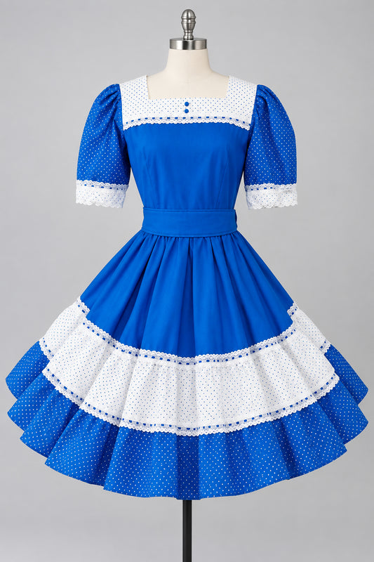 Mother Goose, Bo Peep, Square Dance Blue Dress Ladies 10 - 12 - Preowned