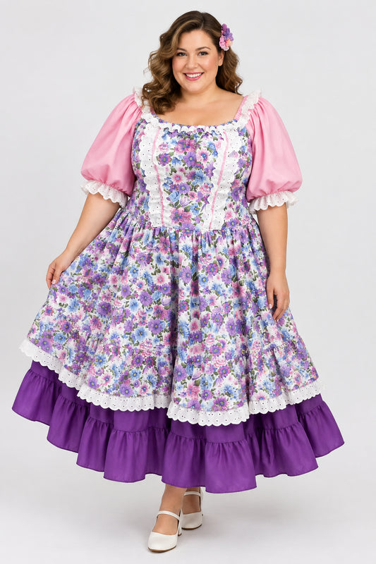 Mother Goose, Bo Peep, Dress Purple & Pink Ladies 3XL- Preowned