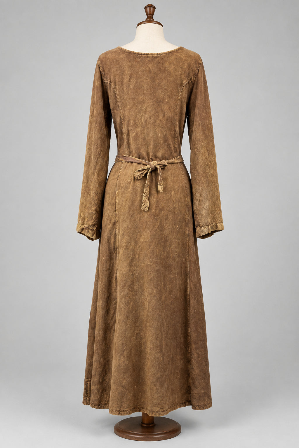 Retro 1970's Boho Hippie Brown Dress Small Adult Ladies Preowned