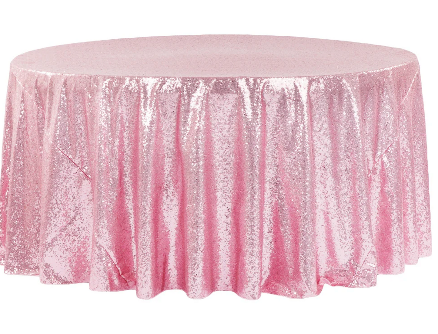 Round Table Cover Pink Opalescence 82" Plastic