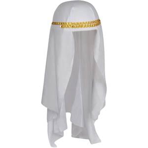 Arabian Headdress Keffiyeh Costume Hat, White, One Size