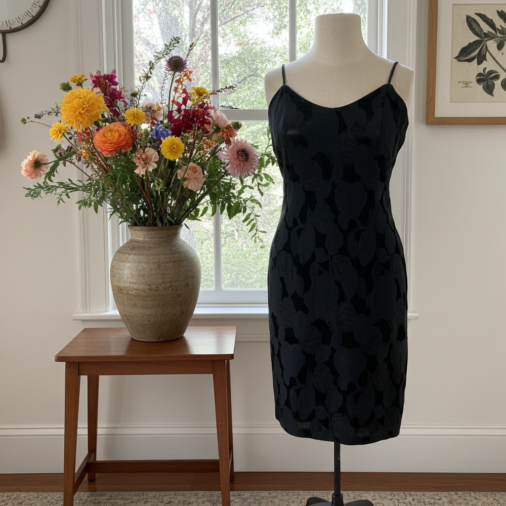 1980's Black Prom Dress Vintage Women's Small/ Medium